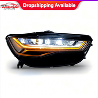 Phares à LED matriciels, ensemble de phares à LED complets avec projecteur, feux de jour, faisceau bas, faisceau haut, mise à niveau pour Audi A6L C7 2012-2018