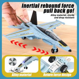 Moulé sous pression en alliage métal 3D Fighter <span class=keywords><strong>F18</strong></span> modèle son et lumière Pullback Aviation militaire Simulation avion modèle avions jouets - Product Image 2
