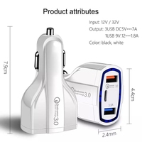 Pengisi Daya Mobil Universal 10w Quick Charge 3.0 Pengisian Cepat Mobil 2 Port Adaptor Pengisi Daya Usb untuk Iphone Adaptor Tipe C untuk Samsung