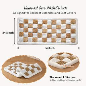 Modern Check Pattern Hund Auto Bett matte Ortho pä dische Memory Foam Hunde betten Benutzer definierte wasch bare Memory Foam Haustier Hunde bett Anti-Rutsch-Boden - Product Image 4