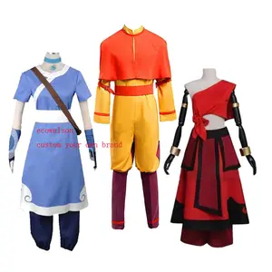 Ecowalson Anime Avatar le dernier maître de l'air Zuko Avatar Aang Katara Cosplay Costume costumes adulte unisexe uniforme Halloween fête