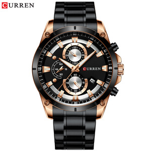 CURREN Luxury Men's Steel Watch Japanese Quartz Technology Waterproof Business Wristwatch <b>Nightlight</b> Calendar - Product Image 4