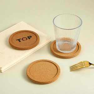 Absorbent <b>Cork</b> <b>Coasters</b> Round Non-Slip & Heat-Resistant for Coffee & Drinks - Bulk Promo Gifts - Product Image 4