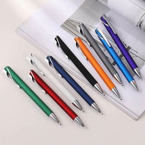 Promotional Custom Logo Custom Metal Aluminum Ballpoint <b>Pen</b> 1.0mm <b>Multi</b>-<b>Color</b> Rubber Coated Business Signature <b>Pen</b> Gifts - Product Image 1