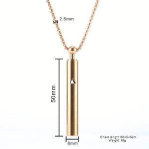 Collana con Ciondolo Silenzioso YiLove in Acciaio Inossidabile Placcato <span class=keywords><strong>Oro</strong></span> 18K, Catena a Maglie, Triangolo Cavo a Fischietto, Trendy Unisex alla Moda - Product Image 6