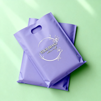 Sacs d'emballage en plastique HDPE découpés à la forme avec poignée et logo personnalisé pour vêtements - Sacs de courses durables avec boîte