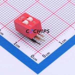 DSDA02LHGETR DIP Switch Switch Single Pole Single Throw 2 PC Pin 2.54mm - Product Image 1