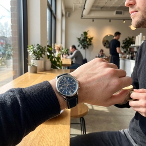 Set Regalo Promozionale Orologio <span class=keywords><strong>da</strong></span> Polso e Penna a Sfera per <span class=keywords><strong>Uomo</strong></span>, Personalizzabile con Logo, <span class=keywords><strong>Regali</strong></span> Aziendali di Lusso per la Festa del Papà - Product Image 5