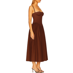 Đầm corset dáng chữ A cao cấp, thanh lịch, xếp ly dài dành cho nữ - Product Image 2