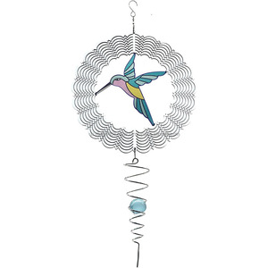 Molinillo de Viento Metálico con Bola de Cristal y Cola en Espiral, Campana de Viento para Jardín, Esculturas Colgantes, Regalos Creativos, Adornos, Decoración para Patio - Product Image 2