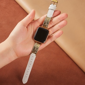 Bracelet en cuir Upro Luxury Meteor Hardware pour Apple Watch Series 11 10, bracelet fin et effilé pour iWatch 38-46 mm, bracelet pour femme - Product Image 2