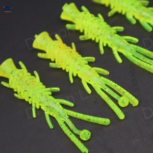 Leurre de pêche bionique crevette TPE 8 pièces/paquet 2,1 g 2,4 pouces 8 couleurs avec antennes souples et paillettes laser, leurres souples artificiels en forme de crevette - Product Image 5