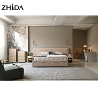 Meubles Foshan chambre adulte design de luxe cadre en bois lit King Size meubles de chambre d'hôtel grand lit doux confort en cuir