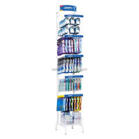Présentoir en métal POP moderne, présentoir de brosse à dents de dentifrice de supermarché au détail