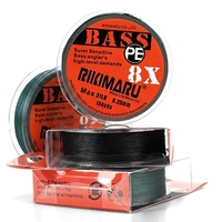 Ligne de pêche tressée RIKIMARU 8X en PE, super sensible, ultra-lisse, pour la pêche au bar en eau douce et en eau salée