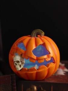 Mới Halloween bí ngô ma retro máy tính để bàn sọ Prop nhựa trang trí sáng tạo ma lễ hội trang trí - Product Image 3