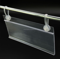 Porte-étiquettes en plastique pour la vente au détail, porte-étiquettes en PVC transparent pour étagères, porte-étiquettes de prix sur crochet