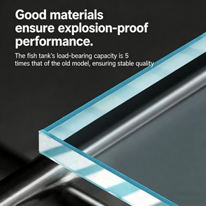 Acquario da Tavolo in Vetro Ultra-Trasparente Termoformato per Soggiorno, Piccolo Acquario per Piante Acquatiche e <span class=keywords><strong>Tartarughe</strong></span> - Product Image 5