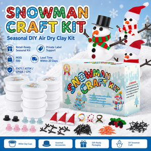 Kit para Construir un Muñeco de Nieve, Manualidades de Muñecos de Nieve para Niños, Arcilla para Modelar, Kit de Bricolaje para Muñecos de Nieve, Manualidades Navideñas, Regalo de Navidad - Product Image 1