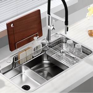 Évier de cuisine à montage supérieur avec isolation phonique, résistant aux taches et facile à nettoyer pour cuisine moderne - Product Image 1