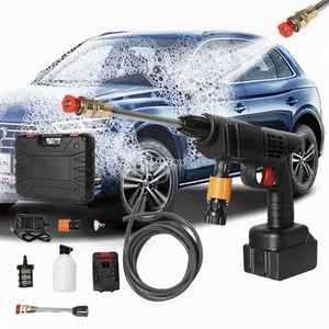 <span class=keywords><strong>Nettoyeur</strong></span> <span class=keywords><strong>haute</strong></span> <span class=keywords><strong>pression</strong></span> sans fil 21V à <span class=keywords><strong>batterie</strong></span>, 2500 PSI, avec buse 6-en-1 et tuyau <span class=keywords><strong>haute</strong></span> élasticité de 23 pieds pour le nettoyage domestique - Product Image 2