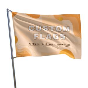 Custom 3x5ft 90x150cm 100D Polyester Silk Banners <b>Flags</b> Auto Education & Children's Fiberglass Pennant Style Custom Logo - Product Image 1
