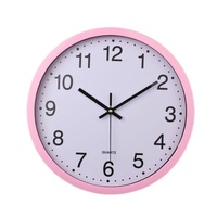Jam Dinding Digital Quartz Bertenaga Baterai Minimalis Bulat Tanpa Suara Logo Kustom Satu Sisi OEM/ODM Barang Dekoratif Ruang Tamu