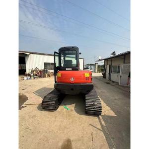 Excavadora de cadenas usada Kubota KX155-5, naranja, maquinaria de construcción hidráulica, motor, caja de cambios, bomba, cojinete, 5000 kg, 0-2000 horas - Product Image 4