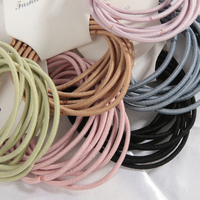 Lot de 10 bandes élastiques multicolores durables, accessoires, élastiques fins pour cheveux, élastiques pour queue de cheval, pour femmes, hommes et enfants.