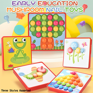 Géométrie créative Éducation Précoce Clou <span class=keywords><strong>De</strong></span> Champignon Jeux Inspirer L'imagination Créatrice Jouets - Product Image 1