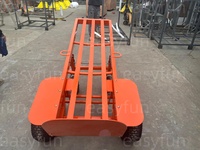 Chariot de transport professionnel pour équipements de fête foraine, pliable avec structure de verrouillage à vis complète pour structures gonflables