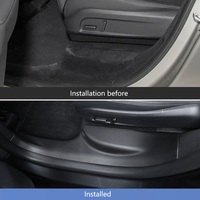 Accessoires de voiture Tesla Model 3/Y, kit de protection de seuil de porte, plaque de protection en fibre de carbone pour portes avant et arrière