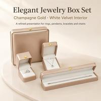 Hochwertige Schmuck-Geschenkbox Handgefertigte Leder-Schmuckschatulle mit Individuellem Logo Luxuriöse Hochzeits-Ringbox Schmucketui