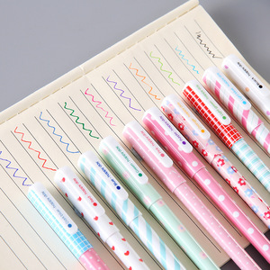 Stylos gel multicolores très bon marché 0,38 mm, mignons, pour étudiants, dessin animé, 10 pièces/ensemble, papeterie <span class=keywords><strong>kawaii</strong></span>, fournitures scolaires - Product Image 1