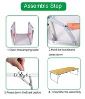 Mini Table légère pliante en aluminium 3 plis Table de pique-nique multifonctionnelle pour enfants en plein air Portable intérieur et bureau