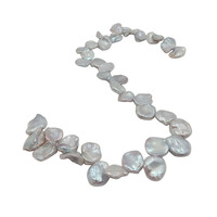 Perle naturelle de haute qualité AAA de 16 pouces, 13-15 mm, grande perle Keshi d'eau douce, perle baroque en vrac sur brin.