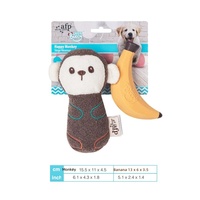 Jouet pour chien en peluche latex couineur, motif singe banane paresseux, résistant aux morsures, 9 designs, 100g