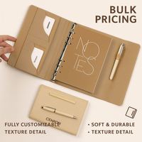 Cuaderno Ecológico de Papel y Cuero A5, Bolígrafo, Caja de Regalo Empresarial, Bolsa de Regalo a Juego, Personalización de Logotipo en Colores, 100 Hojas, Promocional