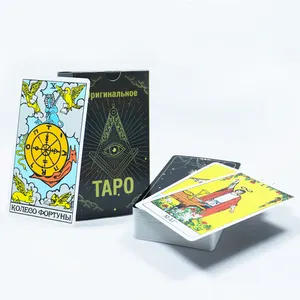 Fabrika özel CMYK baskı vintage sınırsız sihirli Tarot kartları güverte tasarım marka Logo klasik desen Tarot