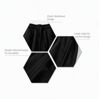 Shorts de sport pour homme en mélange de coton, avec cordon de serrage, taille élastique, couleur unie, noir, coupe décontractée, shorts de gym, été