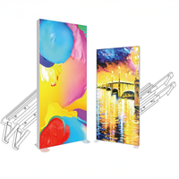 Boîte à lumière en profilé aluminium souple personnalisable, boîte à lumière LED, boîte à lumière suspendue extérieure, tissu personnalisé imprimé UV