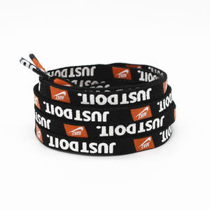 Yrunfeety 플랫 OEM 신발 레이스 100-180CM 사용자 정의 로고 NK 신발 끈에 대 한 인쇄 신발 끈 8MM 운동화 Shoestrings - Product Image 2