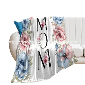 Высокое качество пользовательские фланелевые одеяла для матери в подарок одеяло с принтом