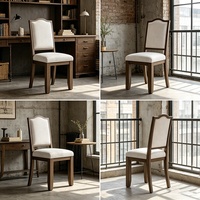 Ensemble de table à manger extensible en bois massif de style farmhouse avec 4 chaises rembourrées et un banc, meubles rustiques pour la cuisine et la salle à manger