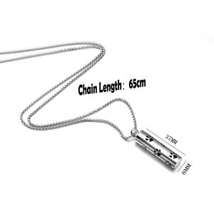 Collier pendentif délicat en perles carrées sur chaîne, avec fil cylindrique non tissé, ouvert et aromatique, pour petit ami ou petite amie - Product Image 3