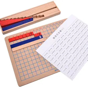 Multi-function Digital Shape Puzzle Block Wooden Montessori Math Learning Board Number Matching Game For Children Kids