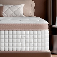 Matelas d'hôtel standard à ressorts ensachés, matelas en mousse à mémoire de forme doux et confortable