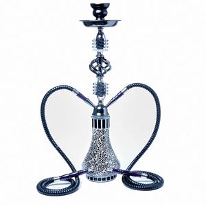 Chicha en verre artisanale de luxe arabe, finition miroir, design double tube, écologique, taille personnalisable, multicolore - Product Image 3