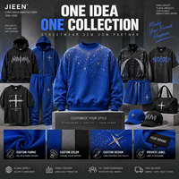 Sweat-shirt streetwear de luxe, design personnalisé, orné de strass, coupe oversize, col rond, fabricant OEM ODM