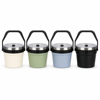 Seau à glace isotherme à double paroi en acier inoxydable 4L 7.5L avec ouvre-bouteille, portable pour camping, pique-nique, fête en plein air